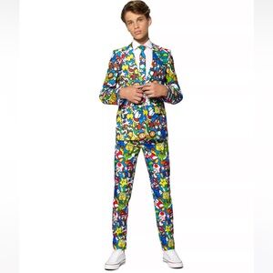 Boys OppoSuits Nintendo Super Mario 3 Piece Suit Size 12 cosplay
